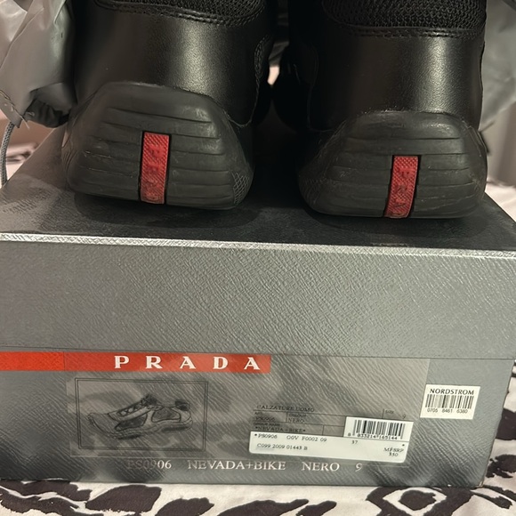 Mens Black PRADA Nevada Bike Trainers - Picture 6 of 9